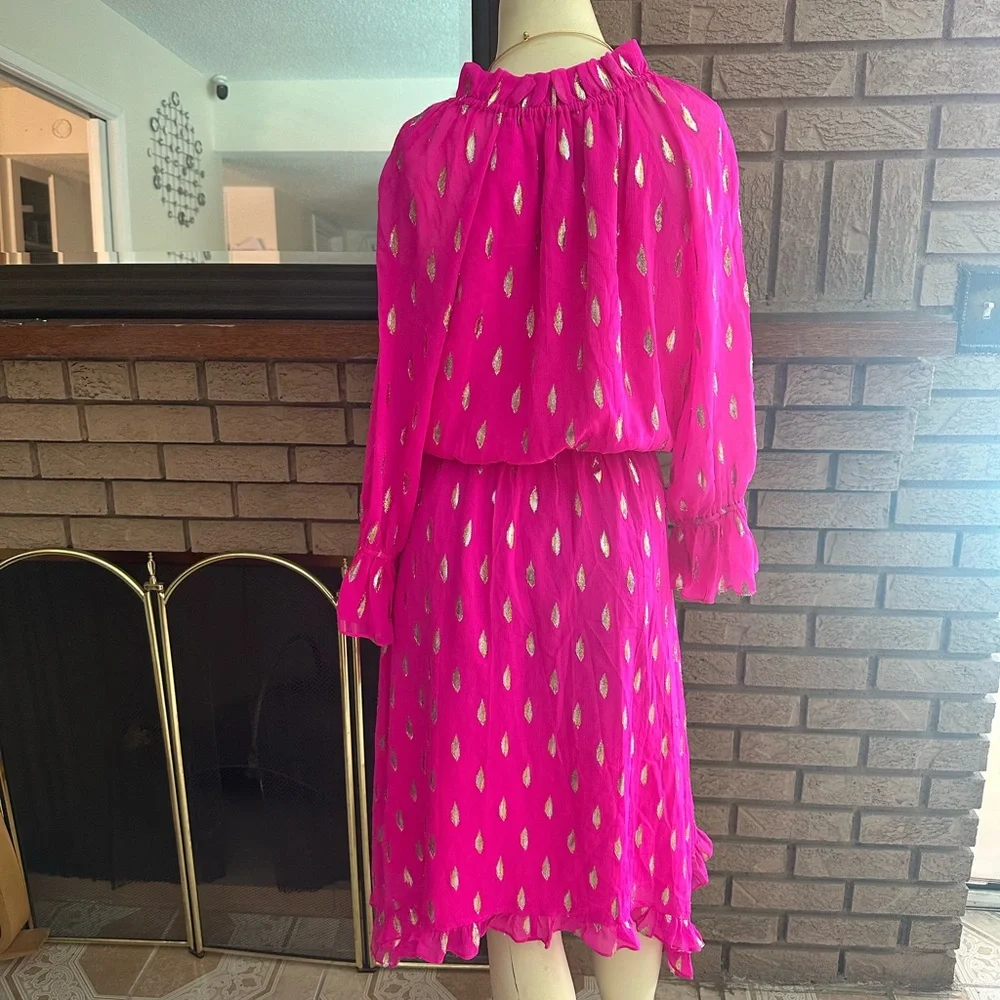 Lilly Pulitzer Vibrant Pink Asymmetrical Dress - Picture 5 of 9